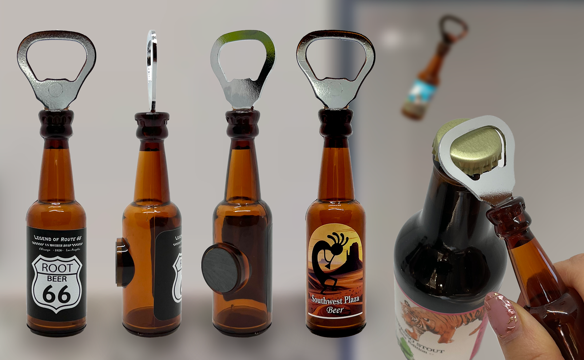 マグネット付きボトルオープナー 使用イメージ